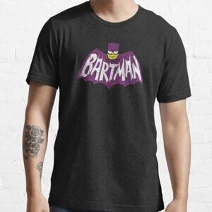 Funny Cartoon Superhero Bat  Parody Vintage Distressed Tee